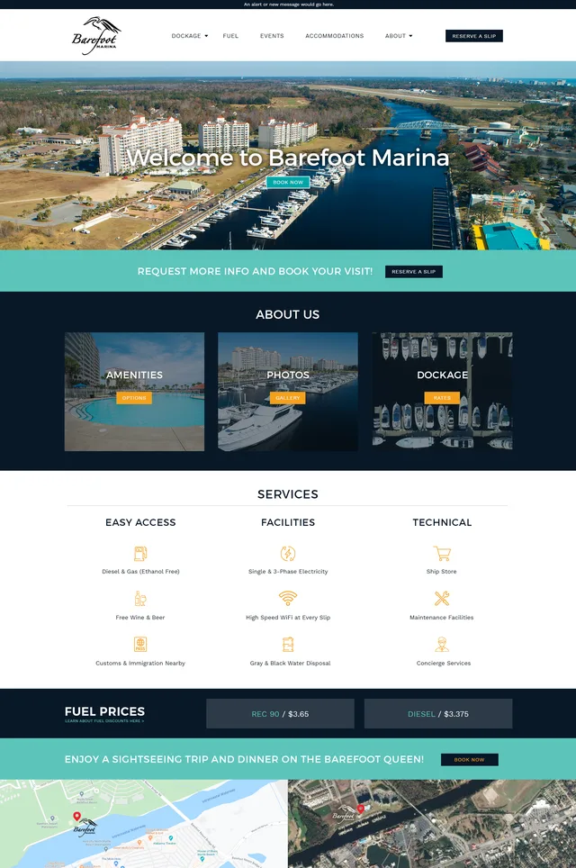 Barefoot Marina Website