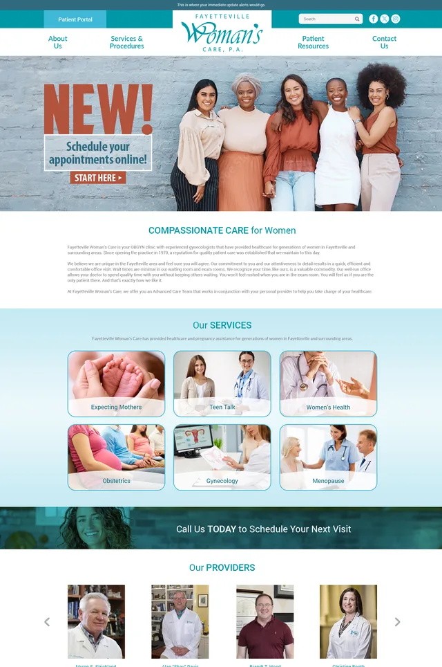 Fayetteville Woman's Care Website