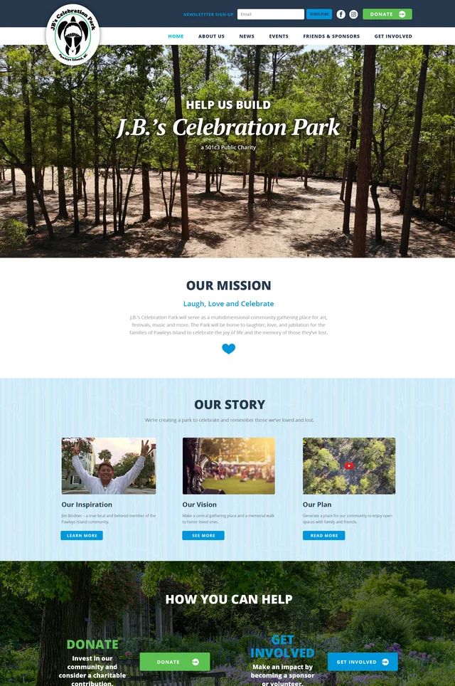 JB's Celebration Park Website