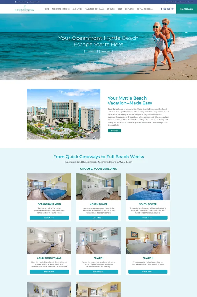 Sand Dunes Resort Website